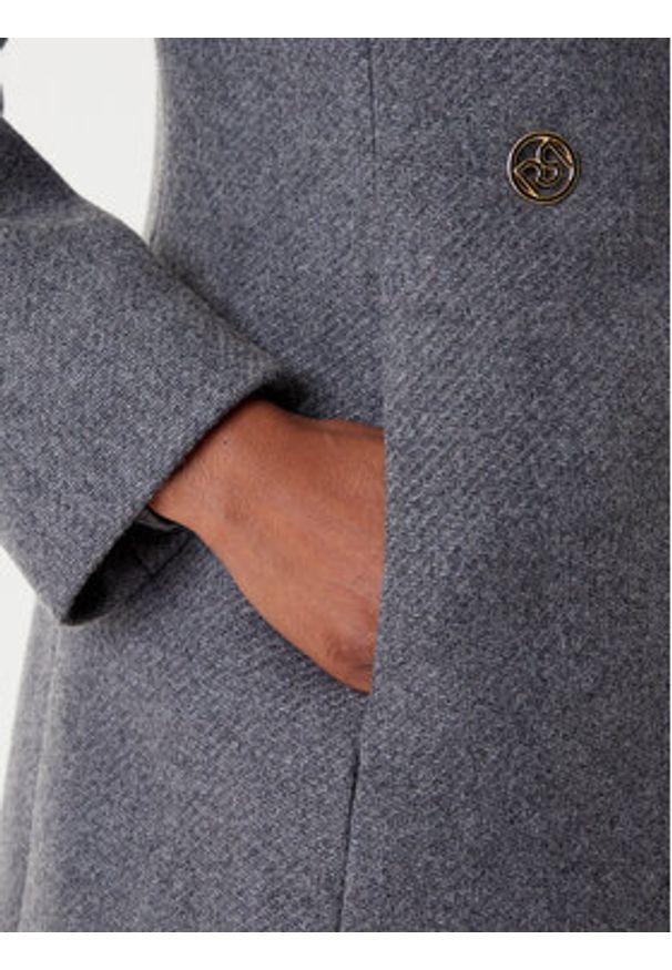 Rinascimento Płaszcz wełniany CFC0126218003 Szary Regular Fit. Kolor: szary. Materiał: syntetyk