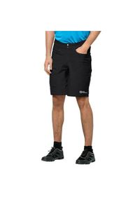 Spodnie trekkingowe męskie Jack Wolfskin 15072316000. Kolor: czarny. Długość: krótkie. Sport: turystyka piesza