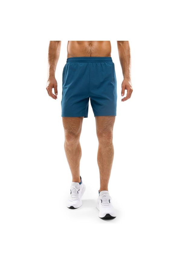 SIROKO - Męskie krótkie spodenki do biegania 2 w 1 Fitness Siroko Admix Blue. Kolor: niebieski. Materiał: materiał. Długość: krótkie. Sezon: lato. Sport: fitness