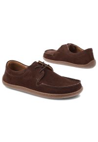 Brązowe Półbuty Armodo Skórzane Obuwie Damskie Barefoot. Okazja: na co dzień. Kolor: brązowy. Materiał: skóra. Styl: casual #7