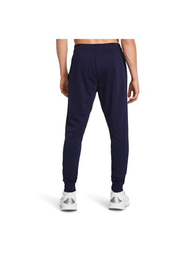 Spodnie Under Armour Rival Terry Jogger, Mężczyźni. Kolor: niebieski, biały, wielokolorowy. Materiał: materiał, bawełna. Sport: fitness, bieganie