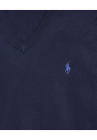 Ralph Lauren - RALPH LAUREN - Sweter z wełny merino. Kolor: niebieski. Materiał: wełna. Wzór: haft, aplikacja. Styl: klasyczny #6
