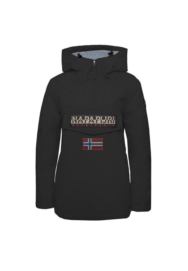 Damska kurtka wodoodporna Napapijri Rainforest. Kolor: czarny. Materiał: softshell. Sport: turystyka piesza
