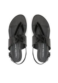 Calvin Klein Jeans Sandały Flat Sandal Toepost Hw YW0YW00953 Czarny. Kolor: czarny. Materiał: skóra #4