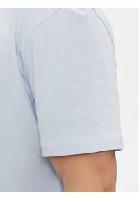 Tommy Jeans T-Shirt Linear Logo DM0DM17993 Niebieski Regular Fit. Kolor: niebieski. Materiał: bawełna