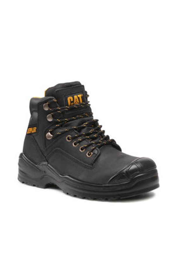 CAT Footwear Trapery Striver Bump St S3 P724913 Czarny. Kolor: czarny. Materiał: skóra