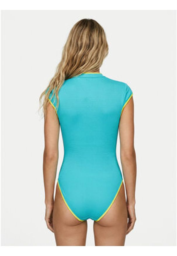 Seafolly Strój kąpielowy Beach Bound 60290-072 Turkusowy. Kolor: turkusowy. Materiał: syntetyk