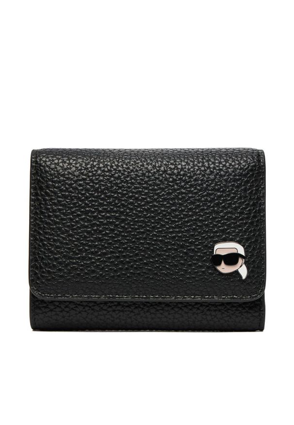 Karl Lagerfeld - KARL LAGERFELD Duży Portfel Damski A4W32003 Czarny. Kolor: czarny. Materiał: skóra