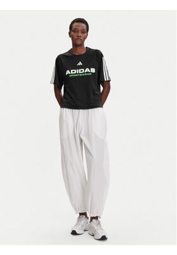 Adidas - adidas T-Shirt Tiro x Common Goal Jacquard JL9212 Czarny Loose Fit. Kolor: czarny. Materiał: syntetyk