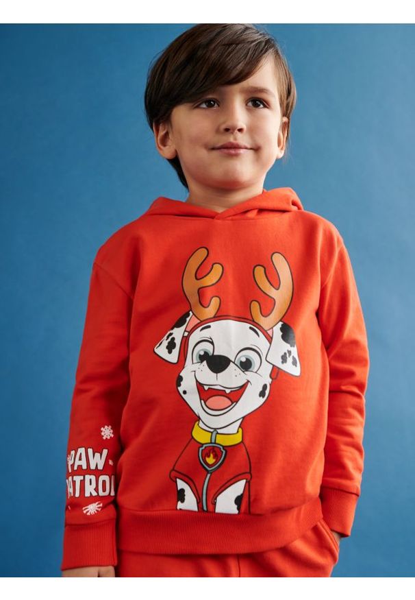 Sinsay - Bluza PAW Patrol - czerwony. Kolor: czerwony. Materiał: bawełna. Wzór: nadruk