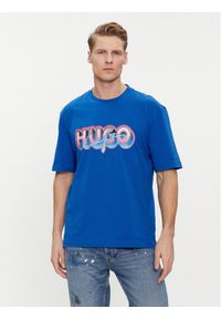 Hugo T-Shirt Nillumi 50515278 Niebieski Regular Fit. Kolor: niebieski. Materiał: bawełna