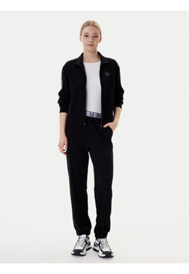 EA7 Emporio Armani Spodnie dresowe 7W001154 AF12501 UC001 Czarny Regular Fit. Kolor: czarny. Materiał: syntetyk
