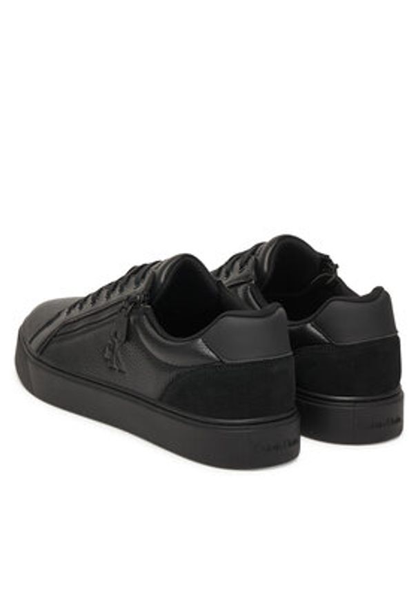 Calvin Klein Sneakersy Classic Cup Laceup Zip Lth YM0YM01437 Czarny. Kolor: czarny. Materiał: skóra
