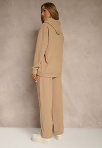 Renee - Ciemnobeżowy 2-częściowy Komplet Dresowy z Bluzą i Spodniami Orifira. Kolor: beżowy. Materiał: dresówka #4