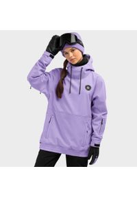 SIROKO - Kurtka snowboardowa damska W1-W Snowy. Kolor: niebieski. Materiał: softshell, materiał. Sport: snowboard