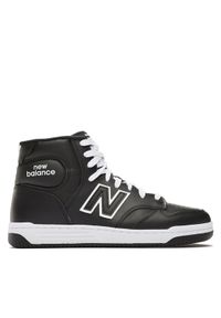 New Balance Sneakersy BB480COB Czarny. Kolor: czarny. Materiał: skóra