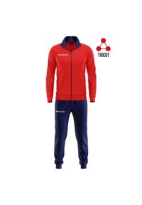 Givova - Dres Torino z triacetatu Warehouse 4 — 5XS (dzieci). Kolor: wielokolorowy, niebieski, czerwony. Materiał: dresówka. Wzór: jednolity. Styl: sportowy #1