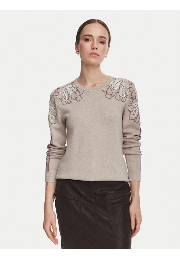 Liu Jo Sport Sweter TF6094 MS49I Szary Regular Fit. Kolor: szary. Materiał: wiskoza. Styl: sportowy