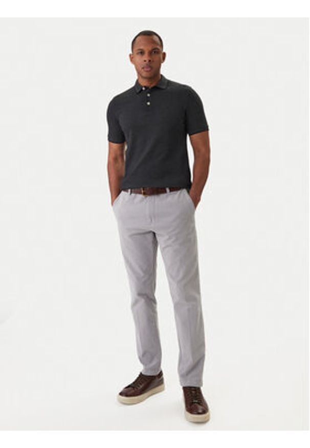 Jack & Jones Polo Paulos 12136668 Czarny Slim Fit. Typ kołnierza: polo. Kolor: czarny. Materiał: bawełna