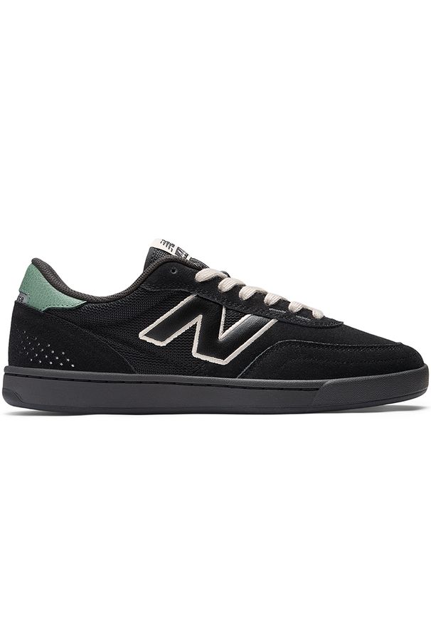 Buty męskie New Balance Numeric NM440BG2 – czarne. Kolor: czarny. Materiał: dresówka, guma, syntetyk, materiał, skóra. Szerokość cholewki: normalna. Sport: skateboard