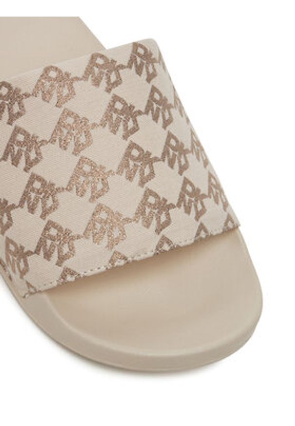 DKNY Klapki Zella K2533210 Beżowy. Kolor: beżowy. Materiał: materiał