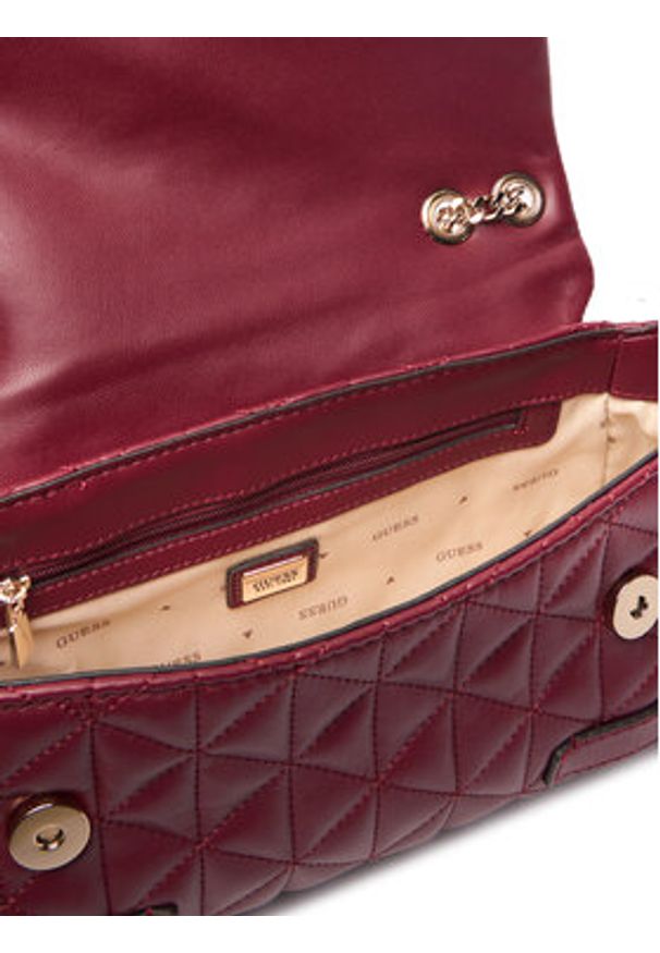 Guess Torebka Paisleigh HWQG98 83210 Bordowy. Kolor: czerwony. Materiał: skórzane