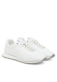 Calvin Klein Sneakersy Runner Lace Up - Lth HW0HW02396 Biały. Kolor: biały. Materiał: skóra