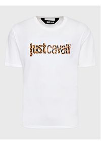 Just Cavalli T-Shirt 74OBHG02 Biały Regular Fit. Kolor: biały. Materiał: bawełna #4