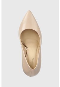 Wojas szpilki skórzane kolor beżowy. Kolor: beżowy. Materiał: skóra. Obcas: na szpilce. Wysokość obcasa: średni #3