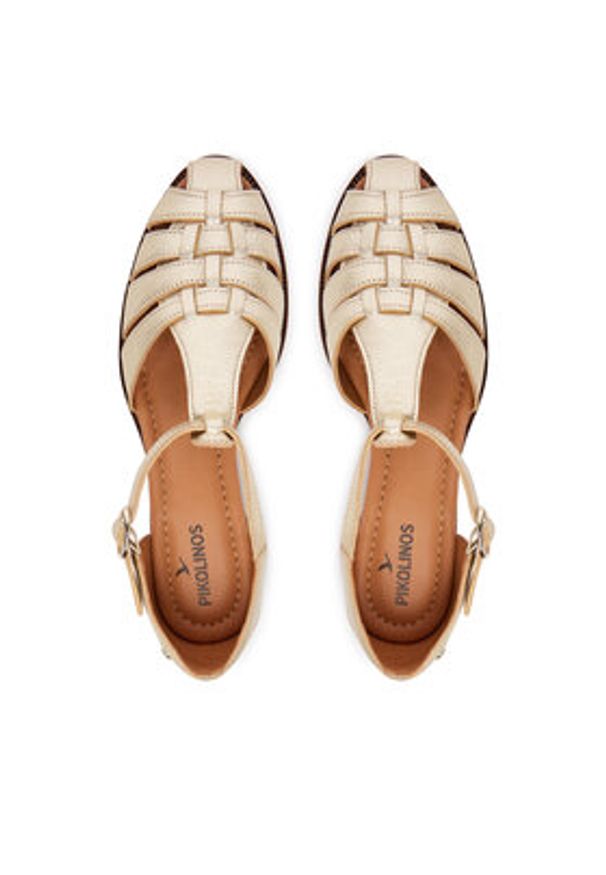 Pikolinos Sandały Valencia W7D-1835Cl Żółty. Kolor: żółty. Materiał: skóra