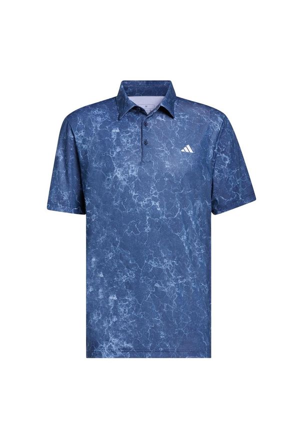 Adidas - Koszulka polo Ultimate365 Print. Typ kołnierza: polo. Kolor: niebieski. Materiał: materiał. Wzór: nadruk. Styl: sportowy