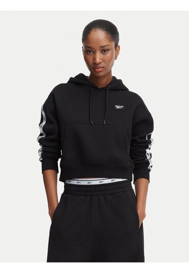 Reebok Bluza Daniella RK25684CCW Czarny Regular Fit. Kolor: czarny. Materiał: bawełna
