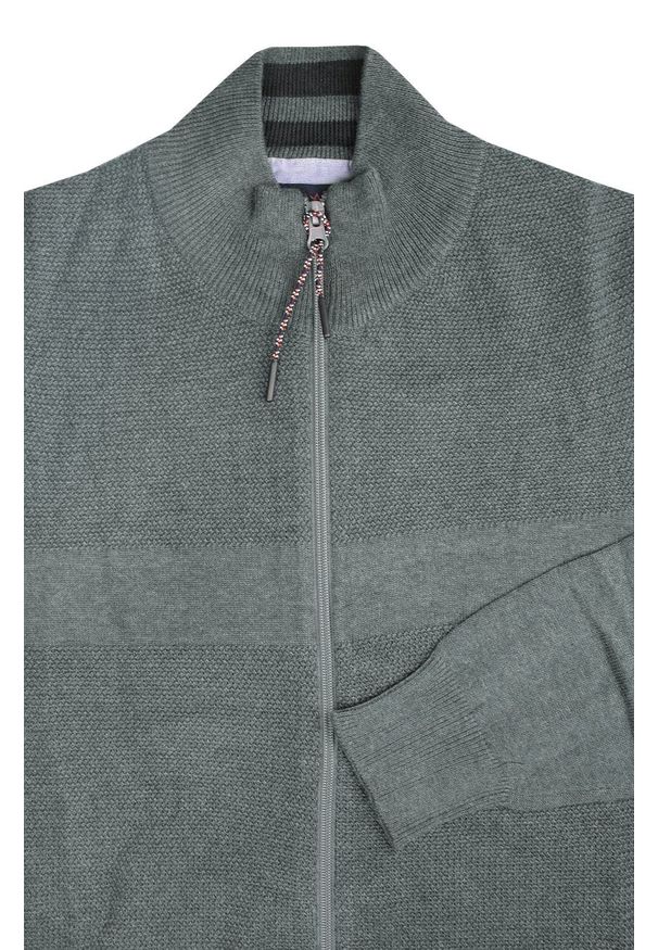 Rozpinany Sweter Bawełniany (Kardigan) - Adriano Guinari - Popielaty. Kolor: szary. Materiał: bawełna. Sezon: zima, jesień