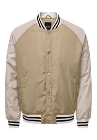 Only & Sons Kurtka bomber 22025423 Beżowy Regular Fit. Kolor: beżowy. Materiał: syntetyk #4