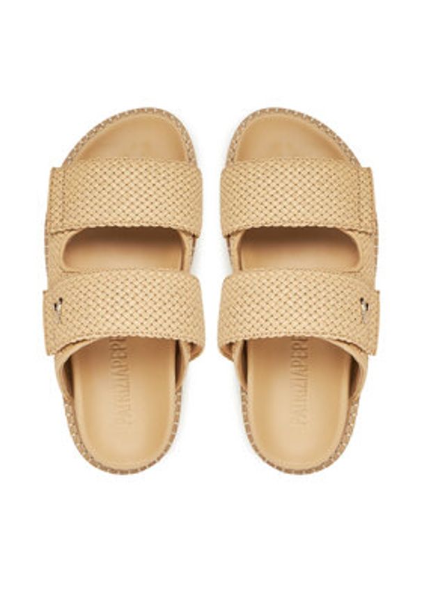 Patrizia Pepe Klapki 2X0045/L109 Beżowy. Kolor: beżowy. Materiał: skóra