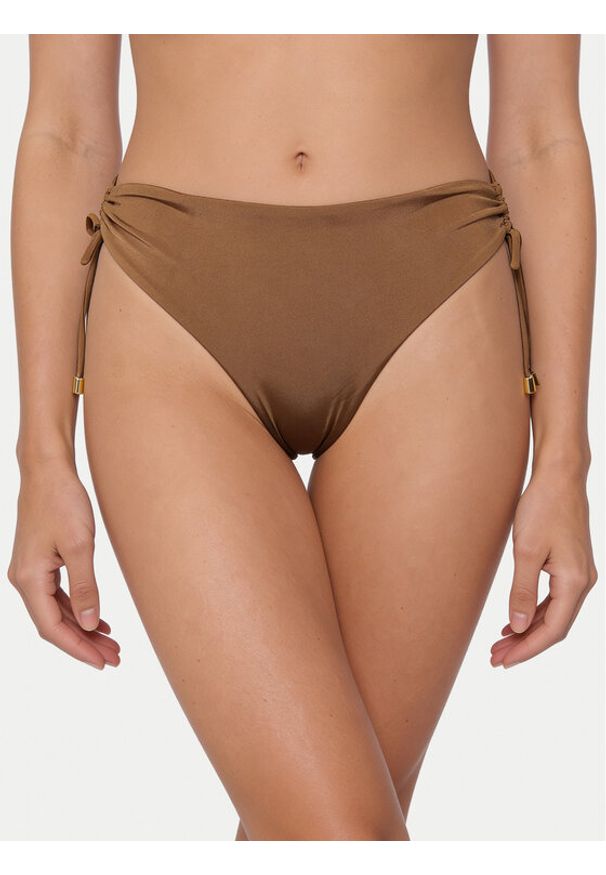 Max Mara Beachwear Dół od bikini Samanta 2616821169 Brązowy. Kolor: brązowy. Materiał: syntetyk