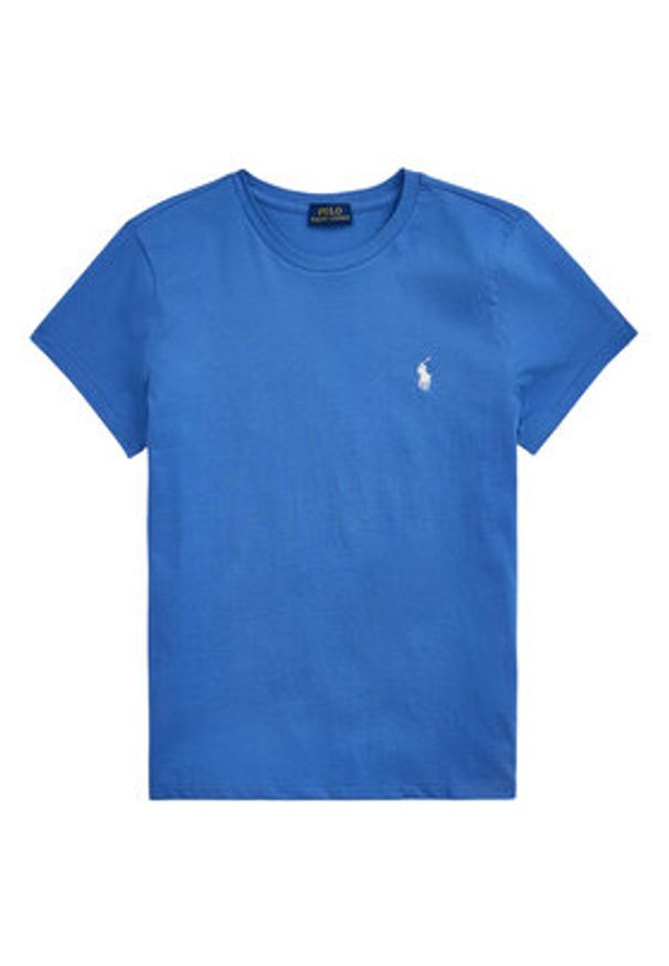 Polo Ralph Lauren T-Shirt 211898698034 Niebieski Straight Fit. Typ kołnierza: polo. Kolor: niebieski. Materiał: bawełna
