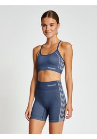 Damski biustonosz sportowy Hummel MT Blaze. Kolor: niebieski. Sport: joga i pilates
