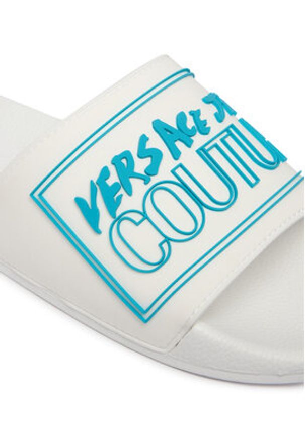 Versace Jeans Couture Klapki 80YA3SQ3 Niebieski. Kolor: niebieski. Materiał: guma