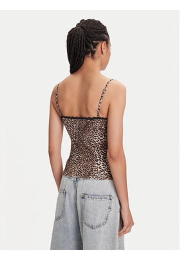 Miss Sixty Top 6S1SJ54300 Brązowy Slim Fit. Kolor: brązowy. Materiał: bawełna