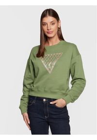 Guess Bluza W3RQ01 K4BD0 Zielony Regular Fit. Kolor: zielony. Materiał: bawełna #1
