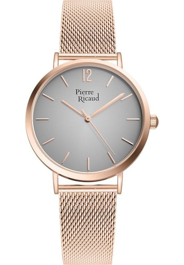 Zegarek Pierre Ricaud Zegarek damski Pierre Ricaud P51078.91R7Q różowe złoto. Kolor: złoty, wielokolorowy, różowy