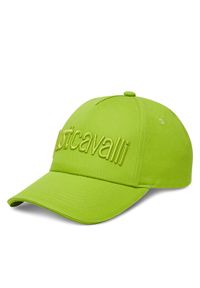 Just Cavalli Czapka z daszkiem 78RAZK30 ZG192 Zielony. Kolor: zielony. Materiał: bawełna, materiał