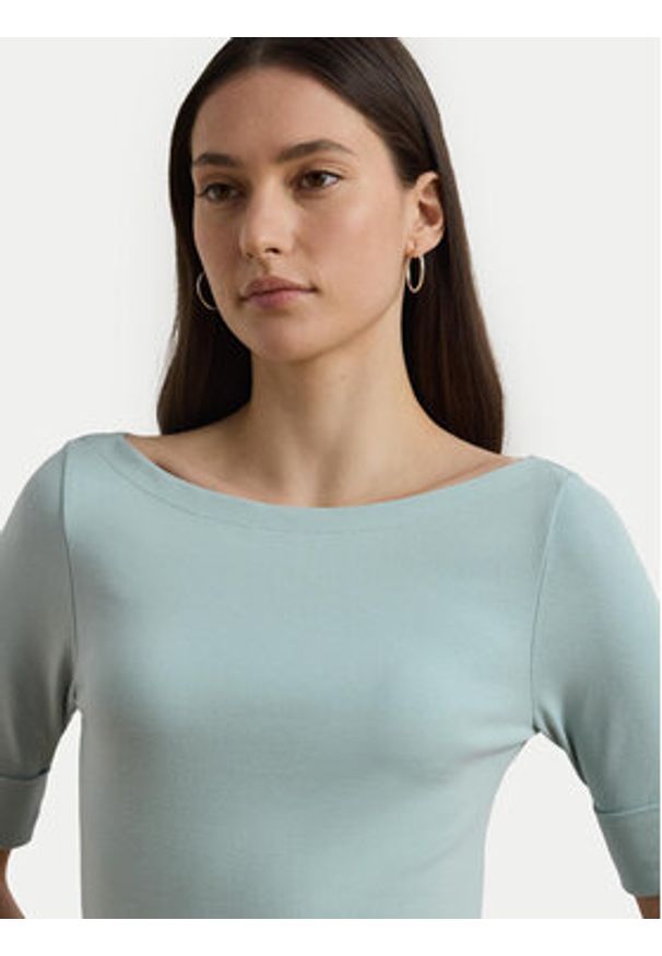 Lauren Ralph Lauren - LAUREN RALPH LAUREN Sukienka codzienna 250863913015 Błękitny Regular Fit. Okazja: na co dzień. Kolor: niebieski. Materiał: bawełna. Typ sukienki: proste. Styl: casual