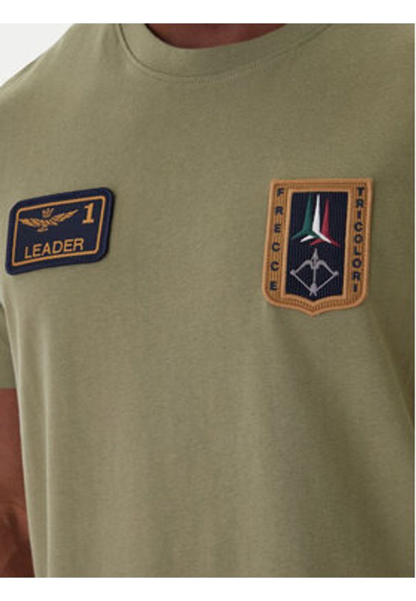 Aeronautica Militare T-Shirt 261TS2544UJ00592 Zielony Regular Fit. Kolor: zielony. Materiał: bawełna