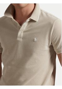 Polo Ralph Lauren Polo 710963494002 Beżowy Custom Slim Fit. Typ kołnierza: polo. Kolor: beżowy. Materiał: bawełna #3
