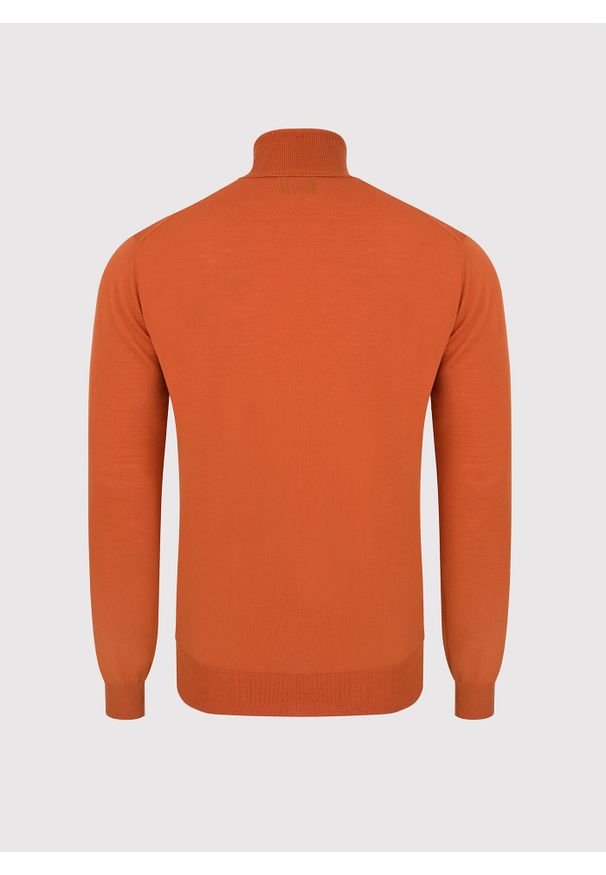 Pako Lorente - PAKO LORENTE – Pomarańczowy sweter z golfem P22WP-2X-025-P-0. Typ kołnierza: golf. Kolor: pomarańczowy. Materiał: bawełna. Wzór: gładki. Sezon: jesień