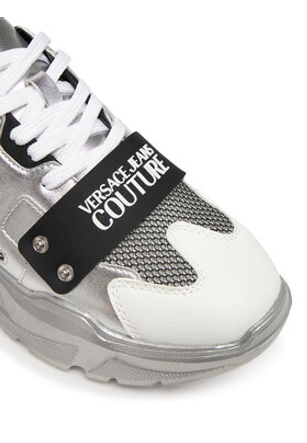 Versace Jeans Couture Sneakersy 79YA3SC4 Biały. Kolor: biały. Materiał: skóra