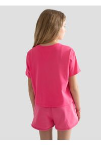 Big-Star - Koszulka dziewczęca z nadrukiem na piersi różowa Zoya 601/ Szortencja 601. Kolor: różowy. Materiał: dzianina. Wzór: nadruk. Styl: młodzieżowy #2