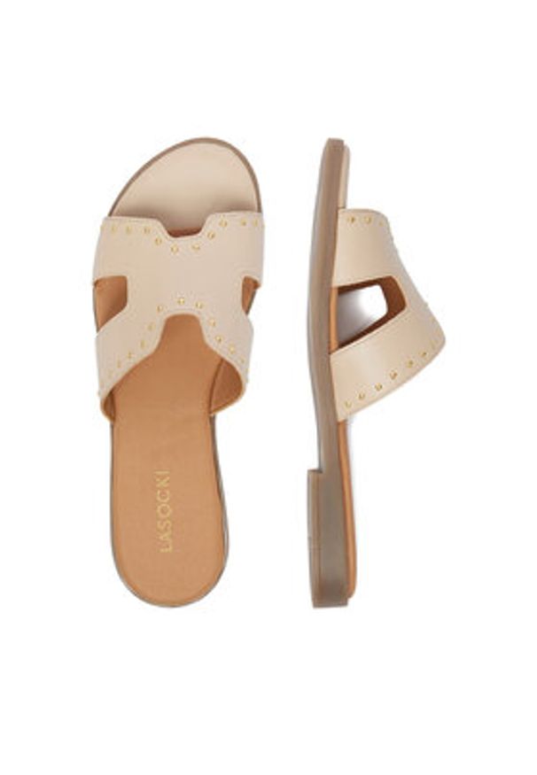 Lasocki Klapki CEO-WI16-FOXI-75 Beżowy. Kolor: beżowy. Materiał: skóra